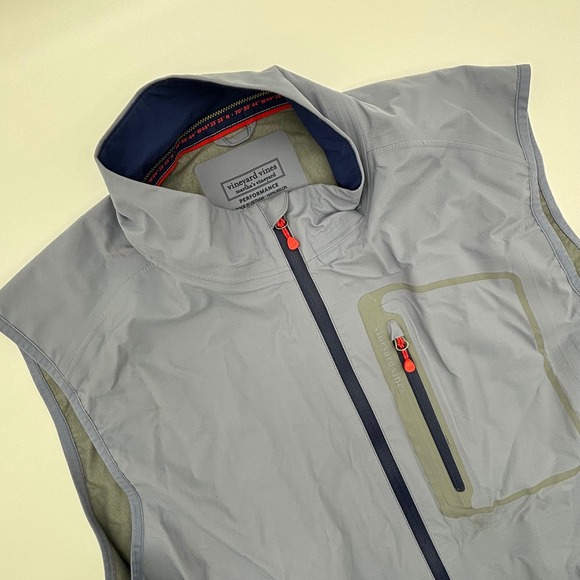 Vineyard Vines XXL Performance Vest Full Zip Sleeveless Gray Nylon - Picture 1 of 14